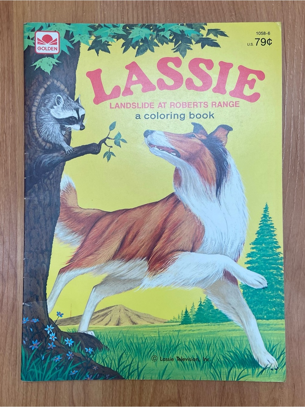 NWT Lassie Landslide at Roberts Range Coloring Book Vintage 1979 Rare